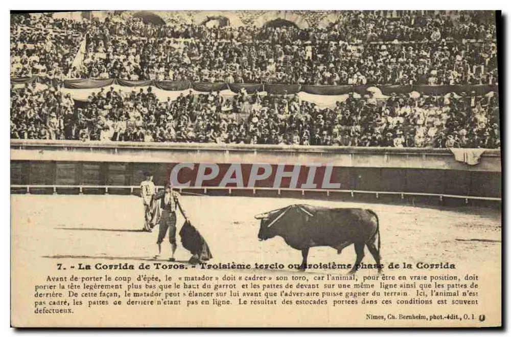 Corrida de Toros — Dritter Terzio oder dritter Teil der Corrida — Ca. Bernheim, fot.-verlag, Nr. 1 - Vorderseite