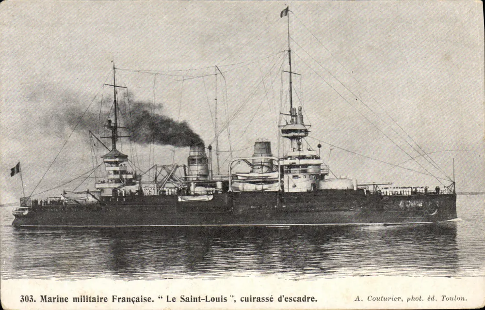 Der Saint-Louis — Schlachtschiff — A. Couturier, phot. pub. Toulon, n°303 - Vorderseite