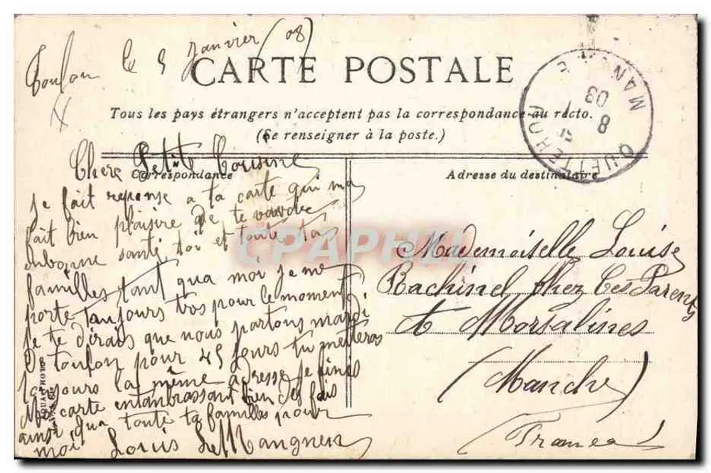 Marine française. Le St-Louis, Schlachtschiff erster Klasse — Verlag L.V. K.24 - Rückseite