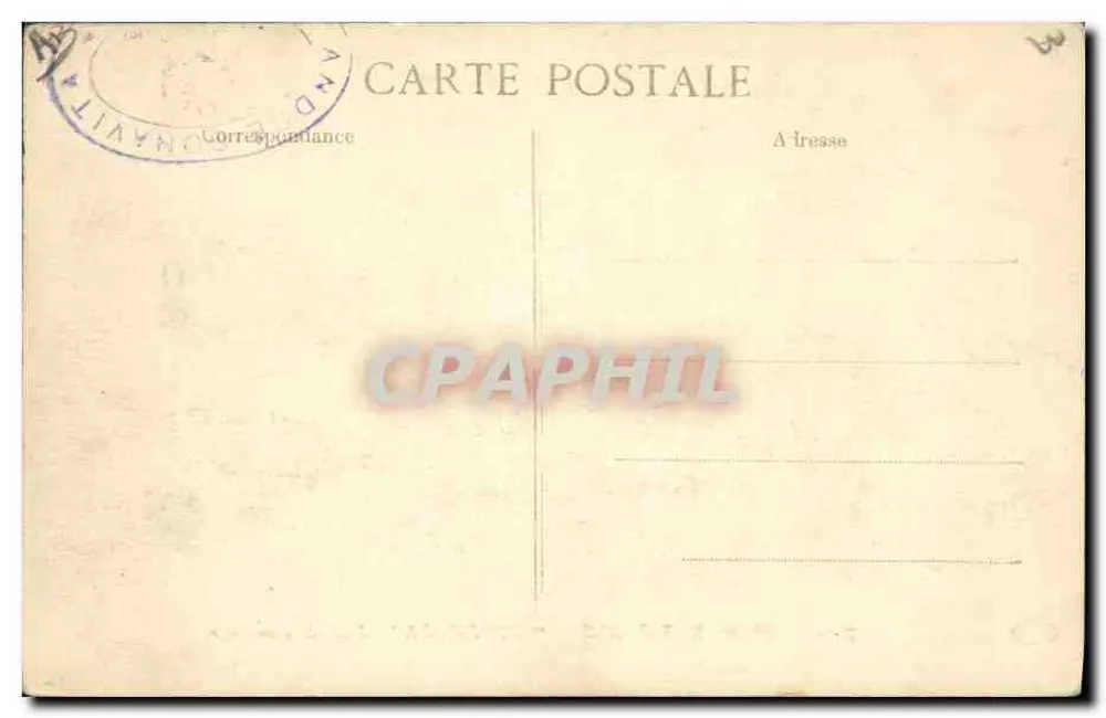 Marine Nationale — 'Tourville' — Schule für Artillerie — B.D. n°771 - Rückseite