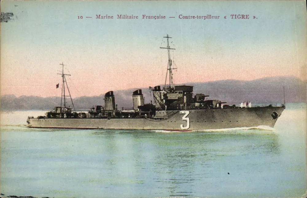 Zerstörer « Tigre » — Französische Marine — Nr. 10 - Vorderseite