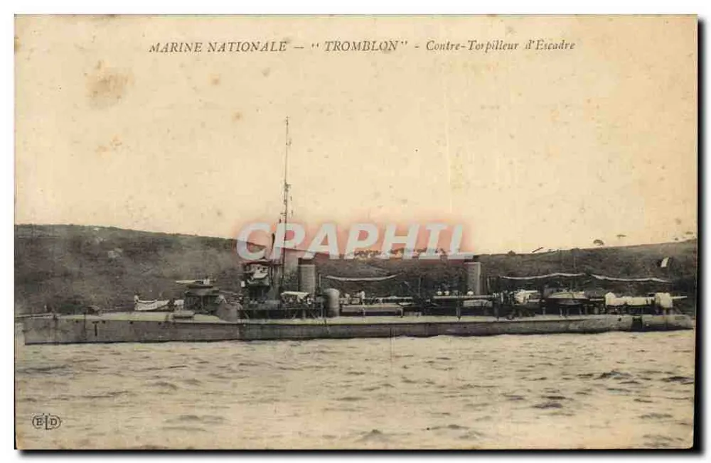 Marine Nationale — Tromblon — Flottentorpedoboot - Vorderseite