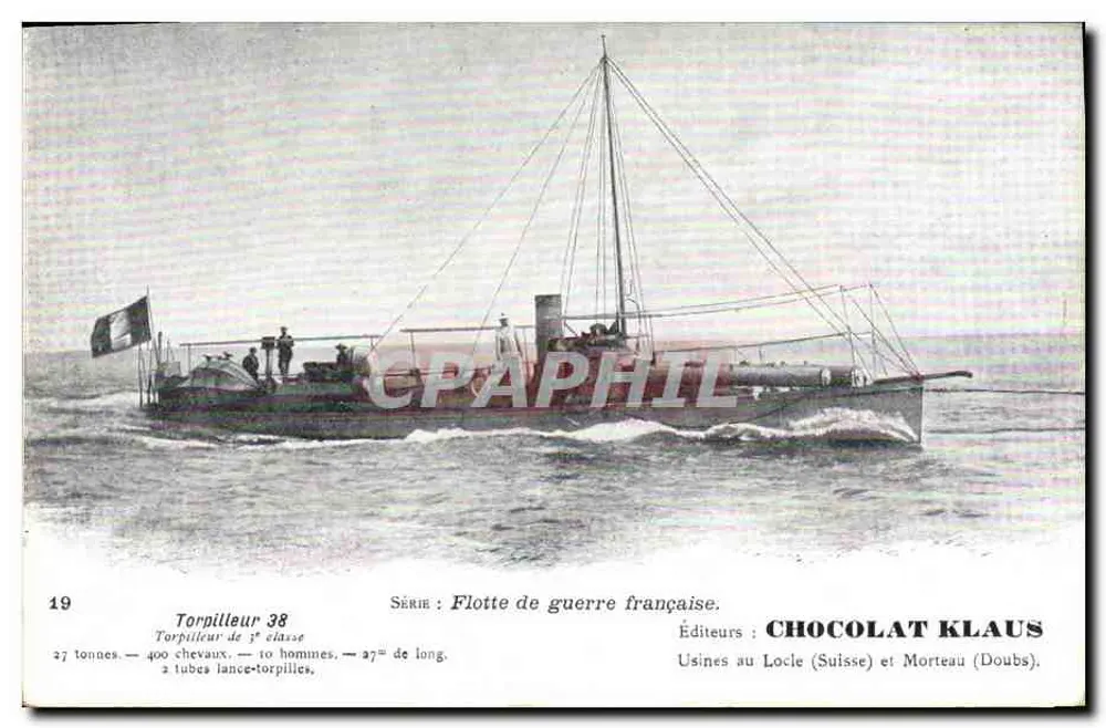 Torpilleur 38 — Flotte der französischen Marine — CHOCOLAT KLAUS - Vorderseite