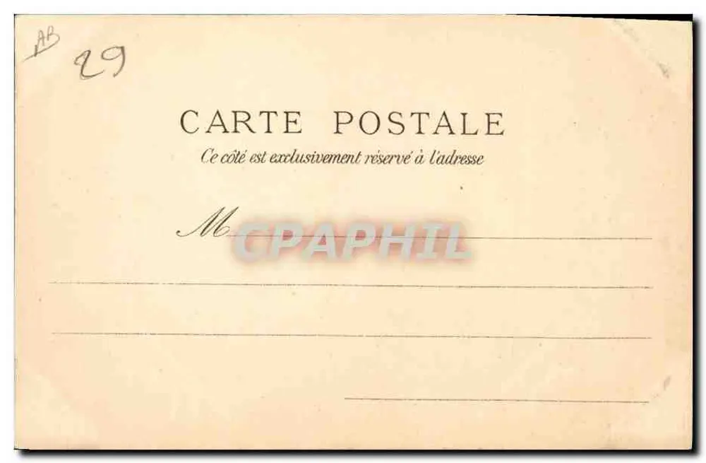 Junge Frau aus Pont-Aven — Serie 1089 - Rückseite