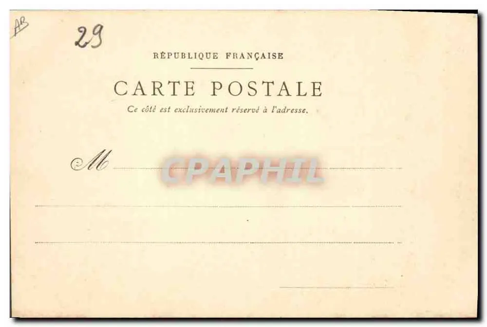 Junge Frau aus Lanriec — Umgebung von Concarneau — Sammlung Villard, Quimper, Nr. 1171 - Rückseite