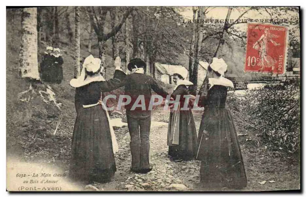 Warme Hand am Liebeswald — Pont-Aven — La Bretagne Pictoresque, n° 6032 - Vorderseite