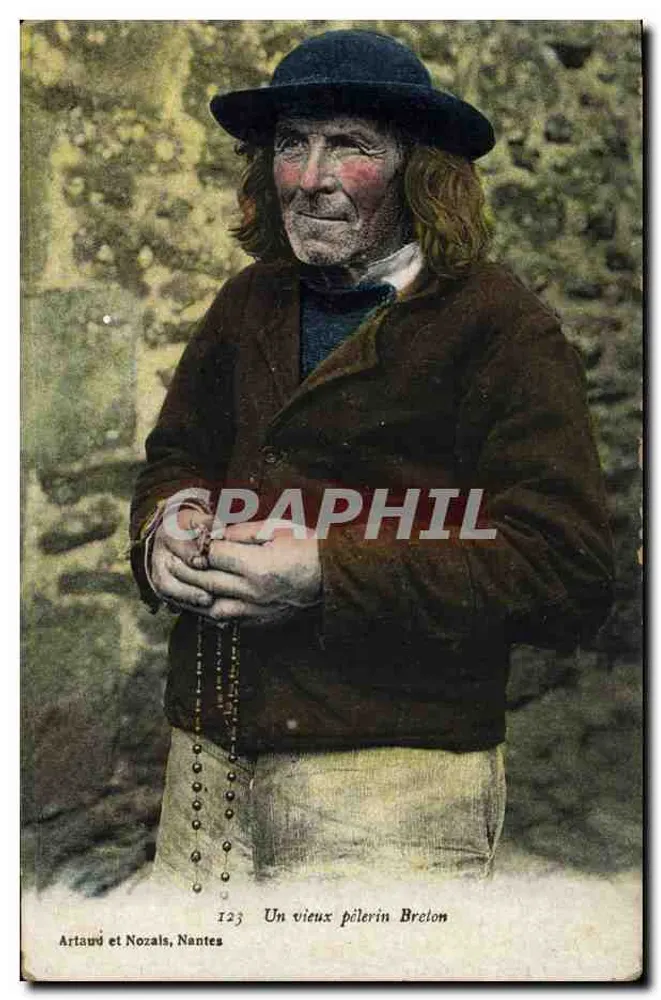 Um velho peregrino Bretão — Artaud e Nozals, Nantes, n°123 - Frente