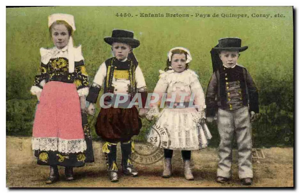 Crianças Bretãs - Pays de Quimper, Coray, etc. — série 4450 — editor Coray - Frente