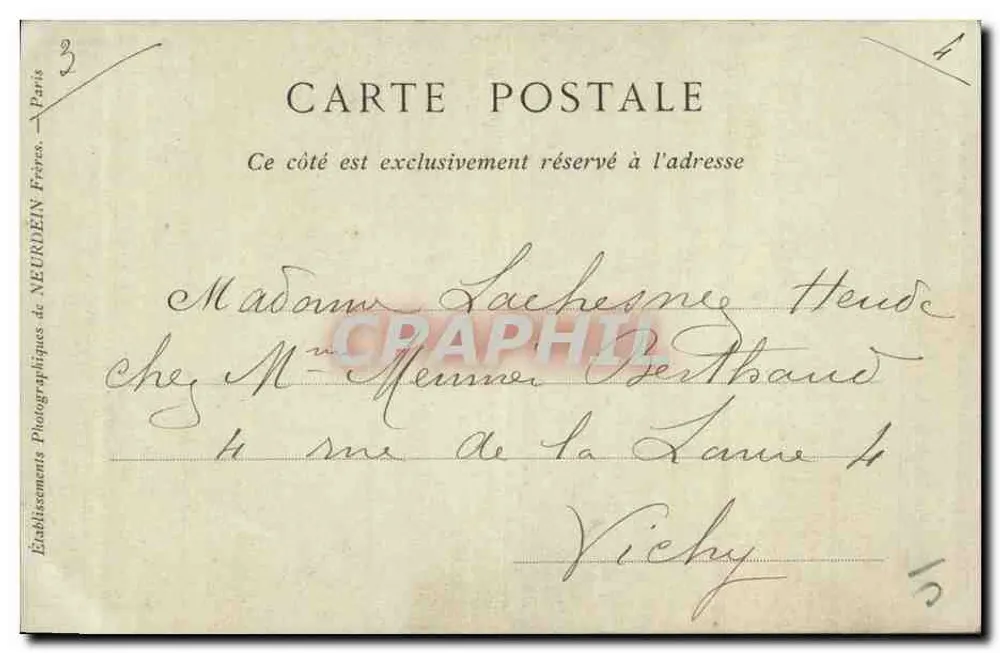Claudine in Paris — Théâtre des Bouffes-Parisiens — Sammlung Nadar — n°121 - Rückseite