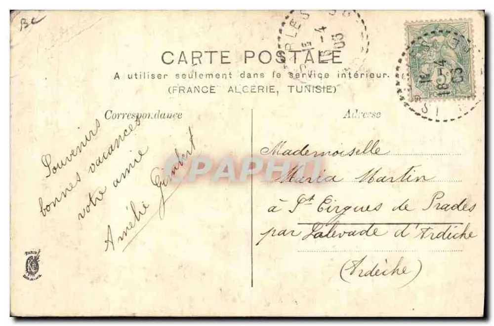 Jeune femme à la coiffe blanche — portrait — éditeur K.F.éditeurs PARIS, série 269, n°13 - Verso