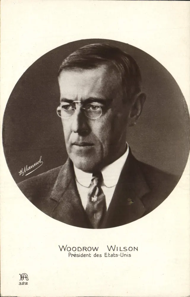 Woodrow Wilson — Präsident der Vereinigten Staaten — H. Maunuel, n° 322 - Vorderseite