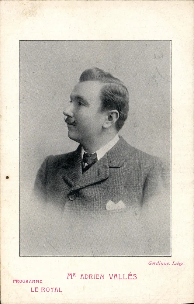 Sr. Adrien Vallés — Programa Le Royal — Gordinne, Liège - Frente