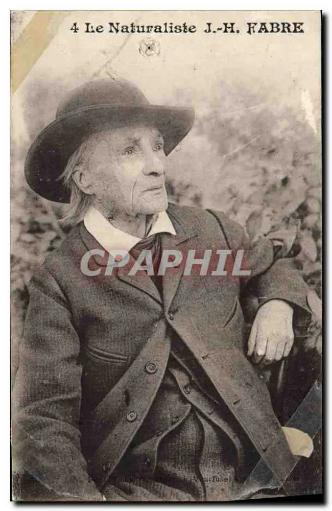Le Naturaliste J.-H. Fabre — portrait en extérieur — éditeur J.-H. Fabre, n°4 - Frente