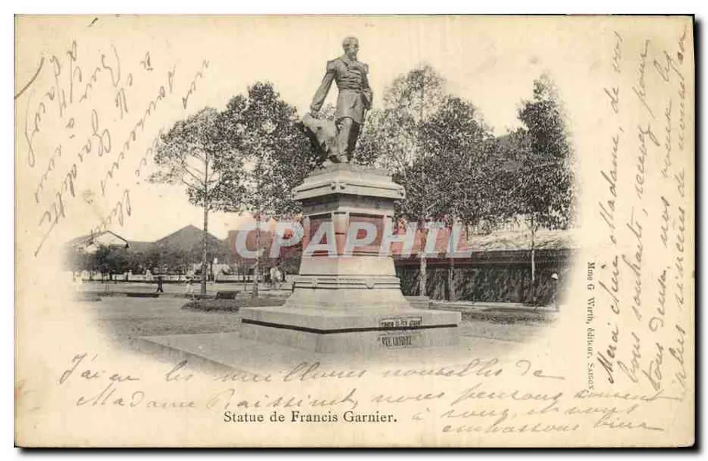 फ्रांसिस गार्नियर की मूर्ति — कंपनी ऑफ अफ्रीका फ्रांसिस की श्रृंखला — जी. विर्थ द्वारा सूज एडिट - आगे