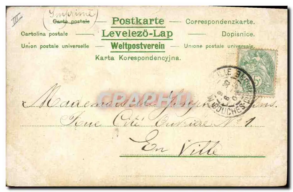 Jeździec na koniu — Las — E.S.D. Série 509 - Rewers