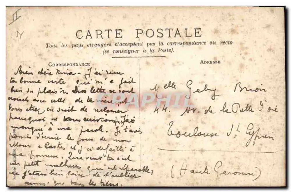Jovem cavaleiro a Cesta — 26 de julho de 1906 — assinatura de Michelot - Verso