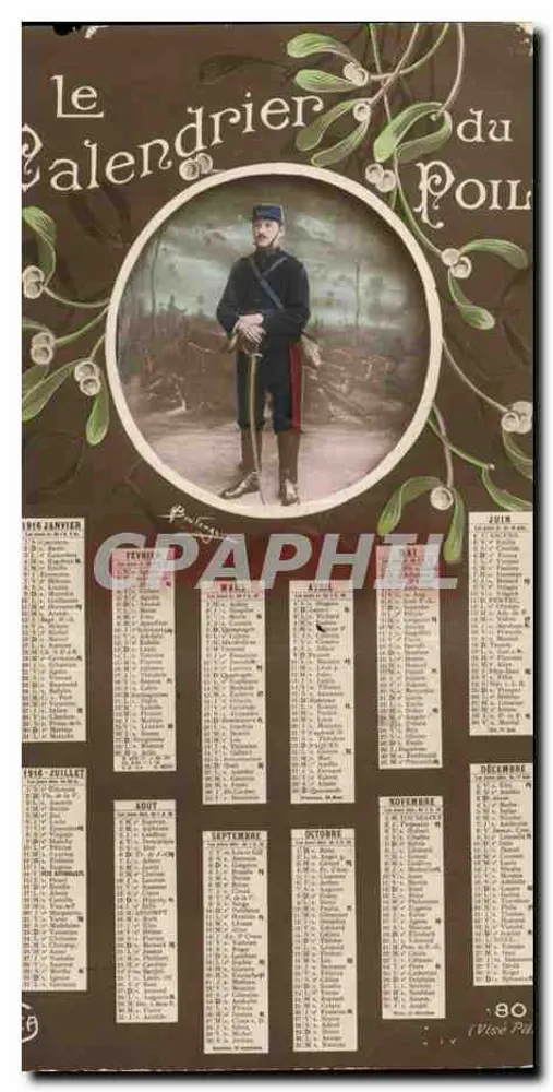 Calendrier du Poil — 1916 — J. Tailhades-Loyvalois-Perrut - Vorderseite