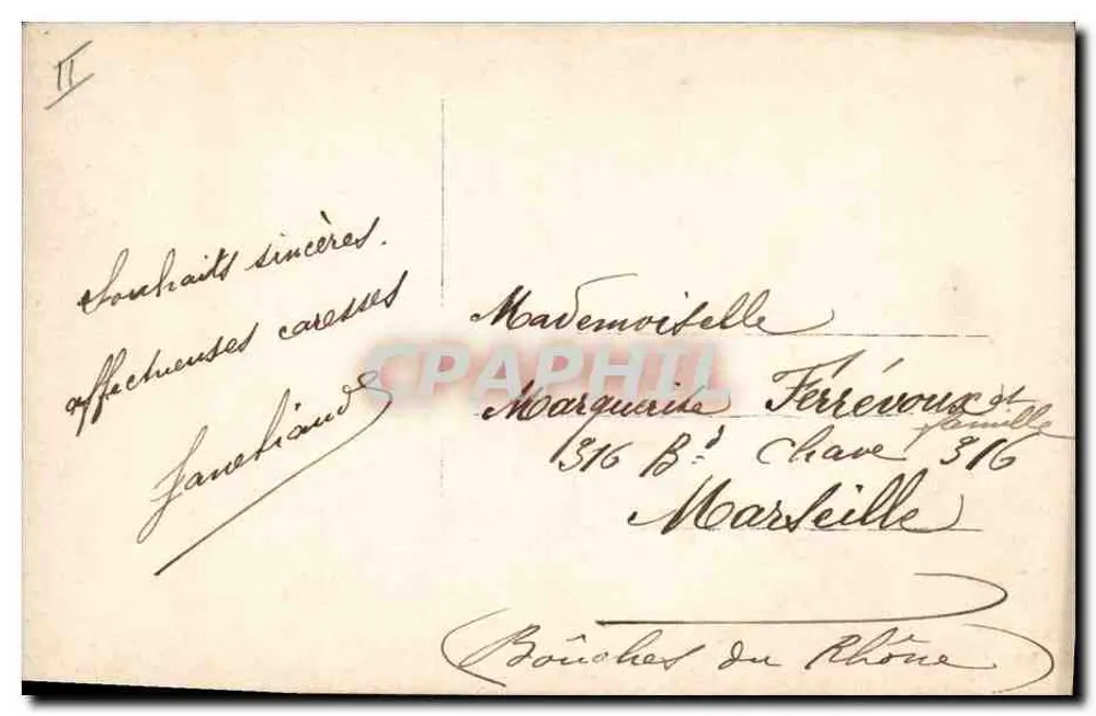 Mädchen in einem rosa Kleid — Jahr 1911 — DALES 128 - Rückseite