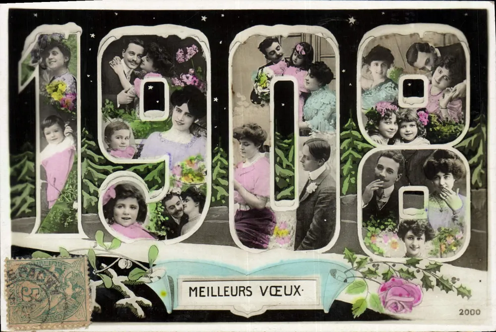 1908 — Beste Wünsche — Verlag: 2000 - Vorderseite