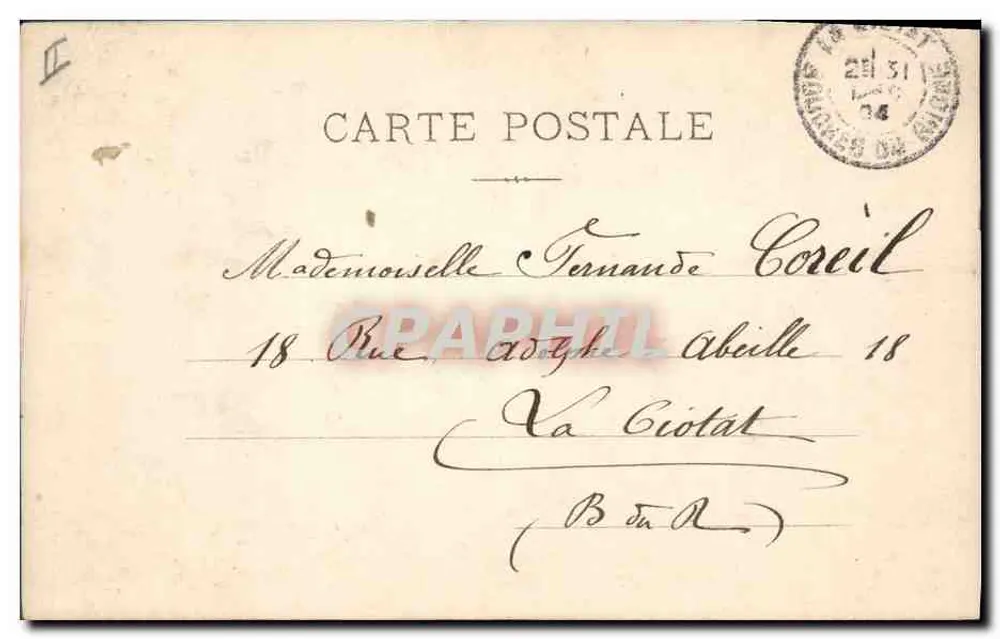 Esperance — Jahr 1905 — Anonymer Verlag, Nr. 275 - Rückseite