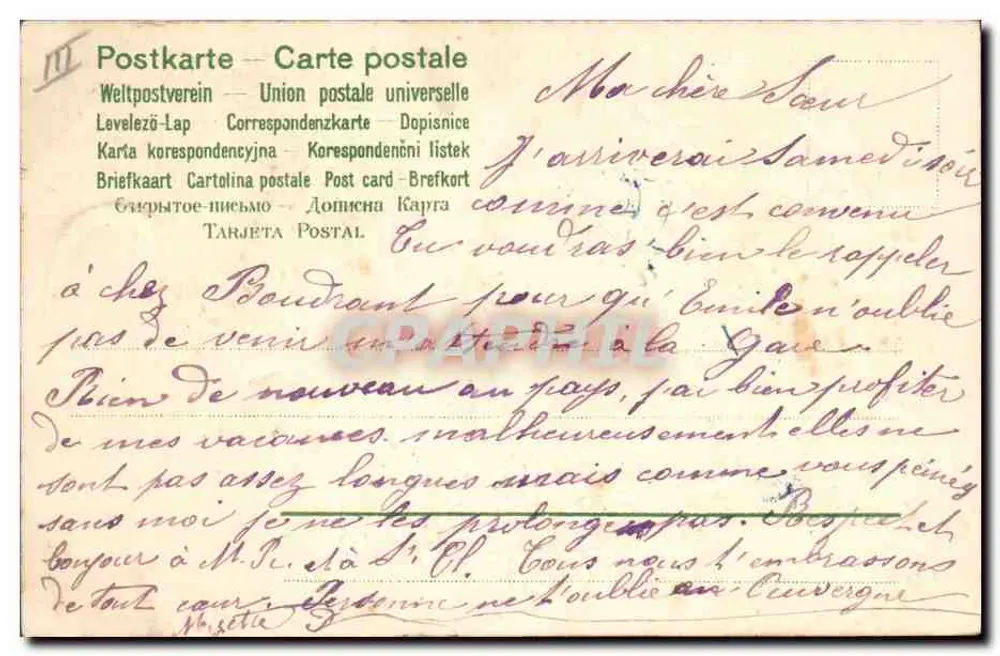 Zwei Engel — Frohe Neujahr 1905 — Verlag nicht sichtbar - Rückseite