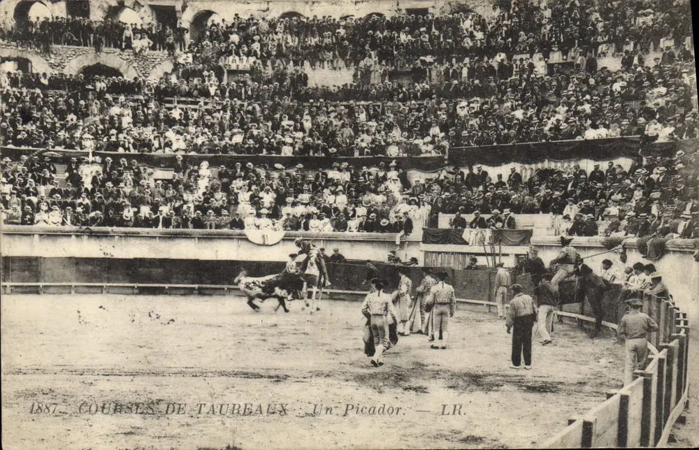 Courses de taureaux — Un Picador — LR. - Frente