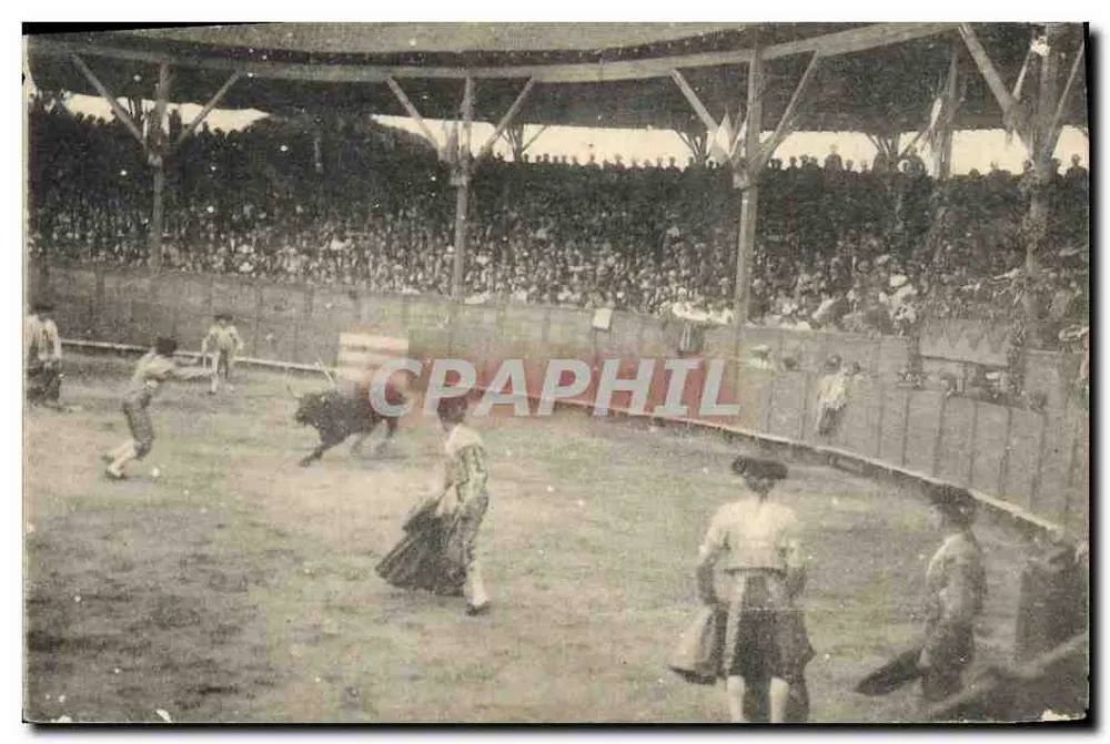 Corrida de touros — espetáculo popular — editor desconhecido - Frente