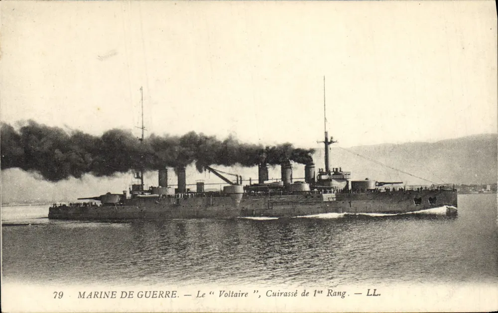 Der "Voltaire", Schlachtschiff der ersten Klasse — Kriegsmarine — n° 79 LL - Vorderseite