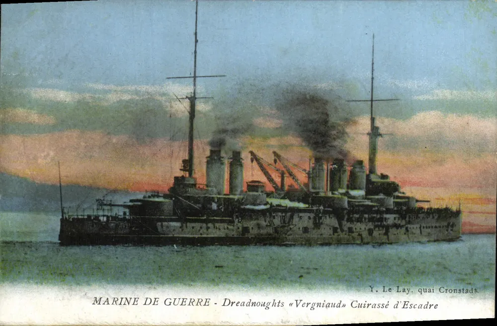 Dreadnought « Vergniaud » — Schlachtschiff — Y. Le Lay, Cronstada Quay - Vorderseite