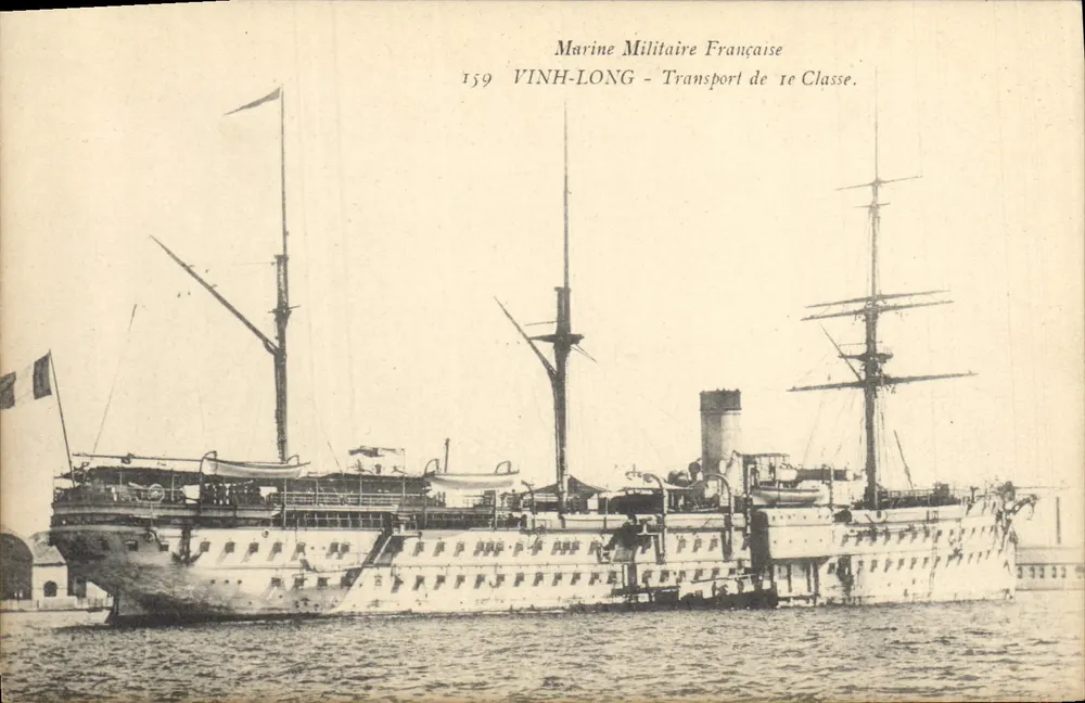 Vinh-Long — Erster Klasse Transport — Französische Marine - Vorderseite
