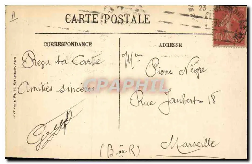 Der "Victor-Hugo" — Kreuzer-Linienschiff — LL. — Verlag ERY fils et Cie, Paris — N° 99 - Rückseite