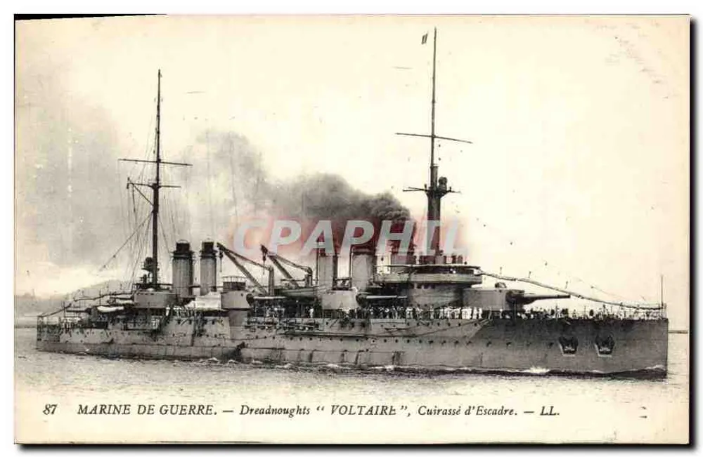 Dreadnought "Voltaire" — Schlachtschiff der Flotte — Marine — n°87 - Vorderseite