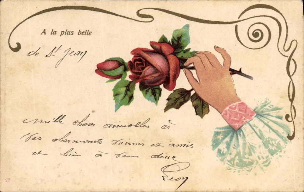 Rosas na mão — Saint-Jean — editor DR M - Frente