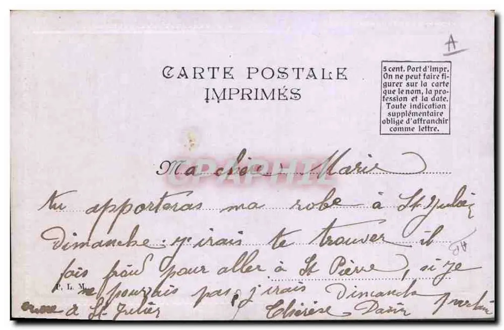 Pomba com ramo de oliveira — Bom souvenir — Carta postal impressa - Verso
