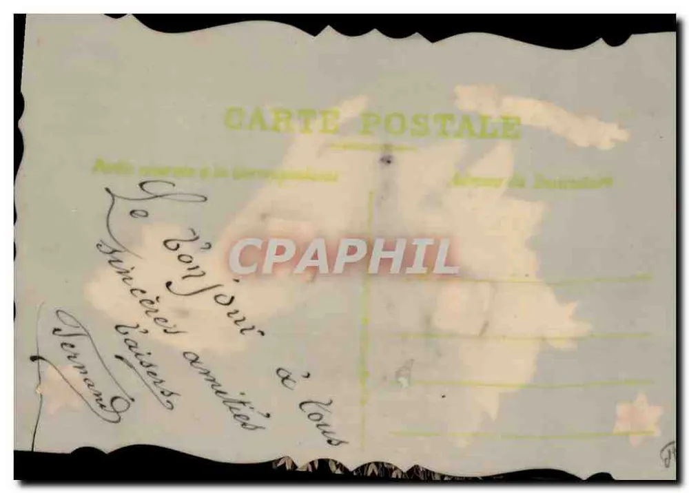 Mão segurando uma rosa — Carta postal decorativa — Editor: Endereço de Destrail® - Verso