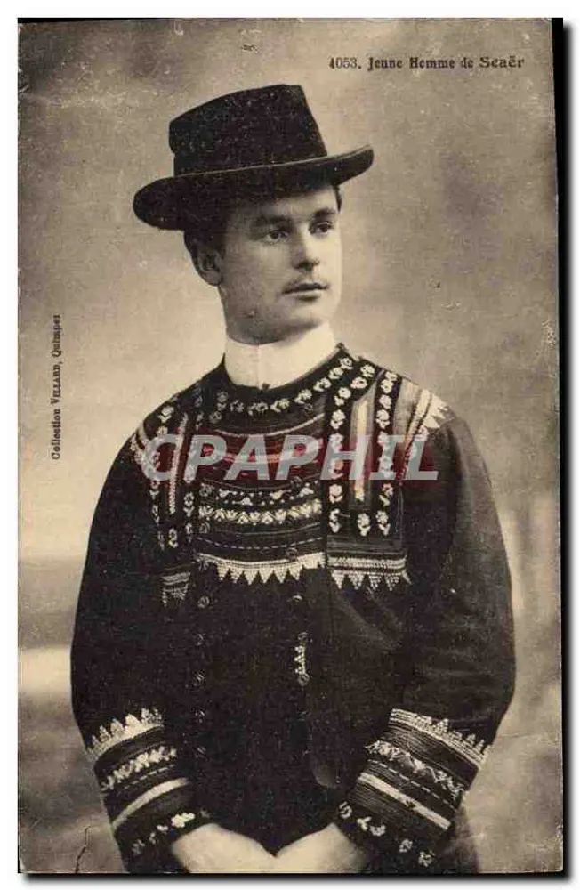 Joven hombre de Scaër — Colección Vellam, Quimper — n° 4053 - Anverso