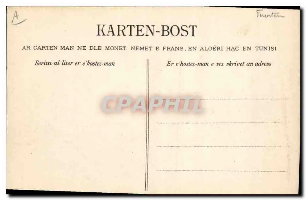 Artesã de Douarnenez — Estudo das Coiffes da Bretanha — Coleção Villann, Quimper - Verso