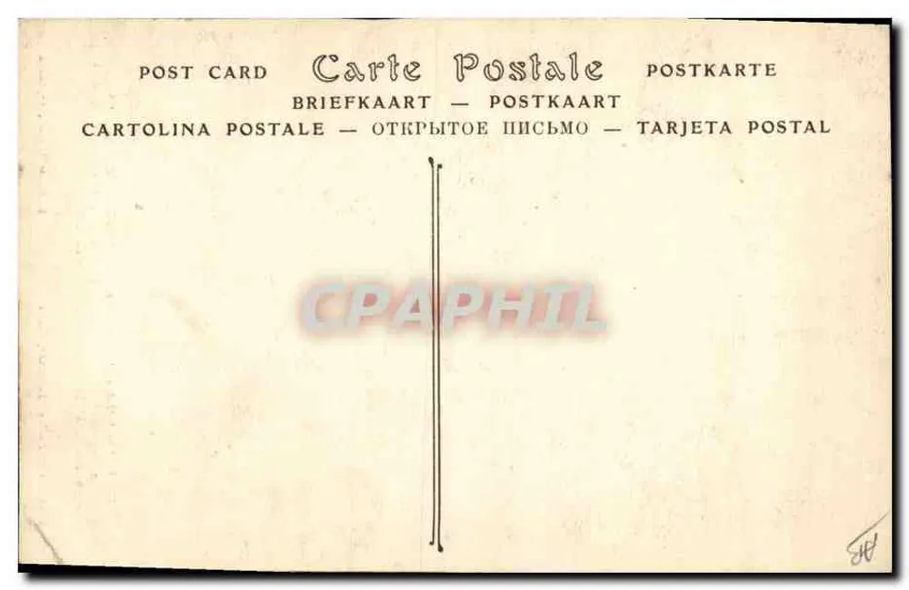 Argentan — Schule der Spitze — Spitzenhandkerchief mit Jagdmotiv — E. Roussel, Verlag, Argentan - Rückseite
