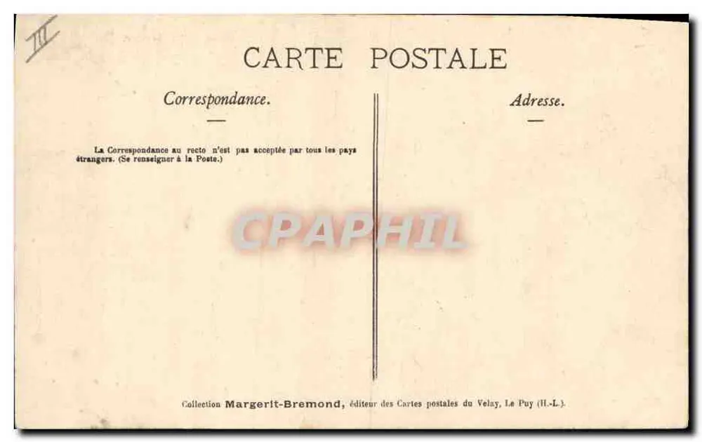 Kathedrale von Puy — Stickmuster — Verlag Margerit-Bremond, Nr. III - Rückseite