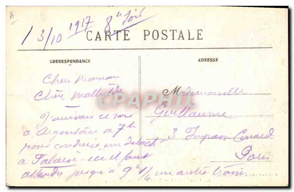 Echte Spitze, Lefébure, Paris — Grosser Volant in Point d'Alençon, in Bayeux hergestellt — A. Lejeune, Verlag, Argentan - Rückseite