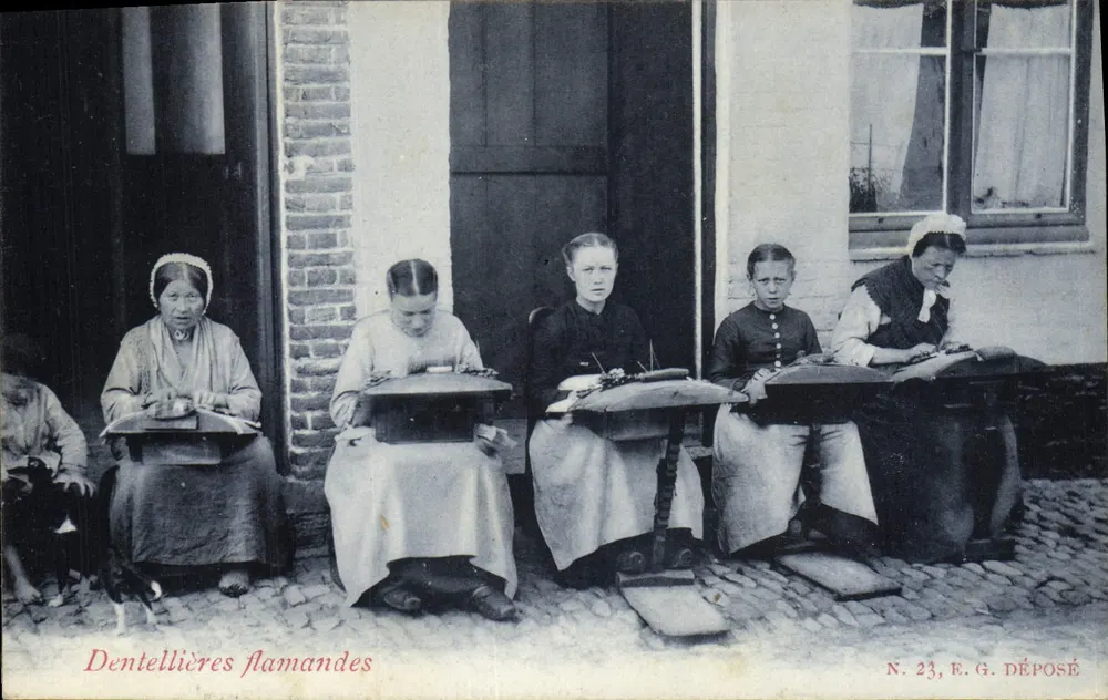 Flemische Strickmacherinnen — N. 23, E. G. Déposé - Vorderseite