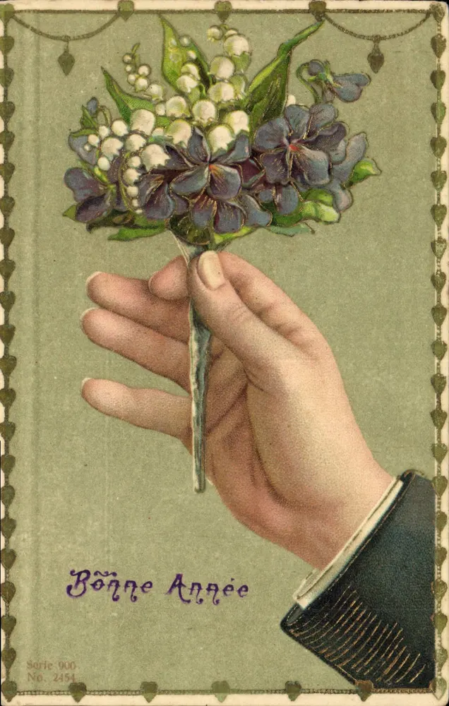 Bouquet van muguet en viooltjes — Serie 900, nr. 2454 — uitgever niet zichtbaar - Voorkant