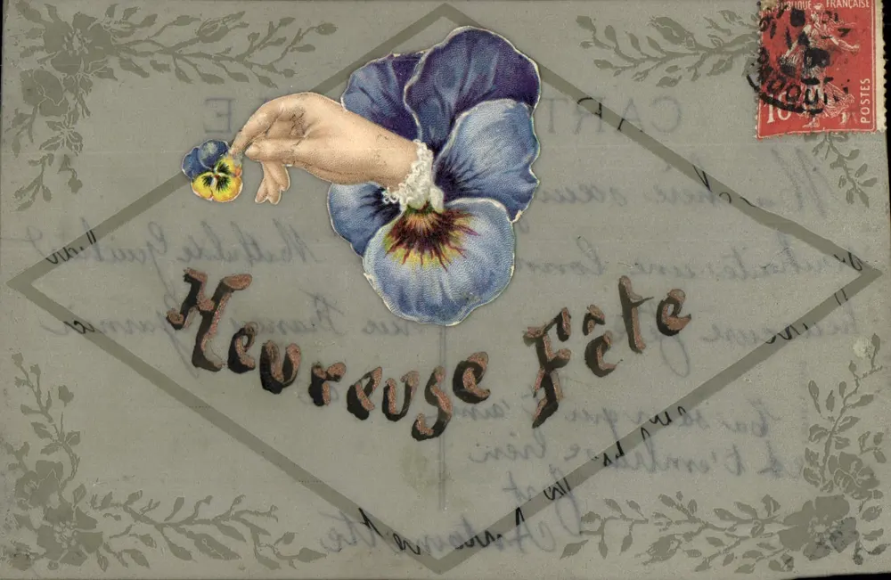 Festa — Feliz Festa — Carta postal - Frente
