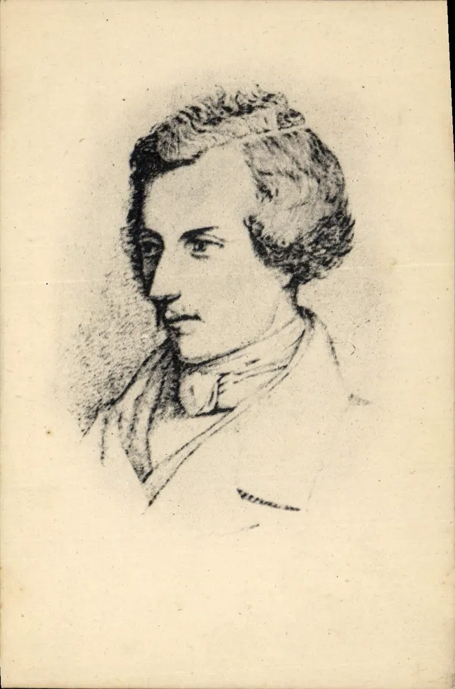 Retrato de homem — desenho a lápis — editor desconhecido - Frente
