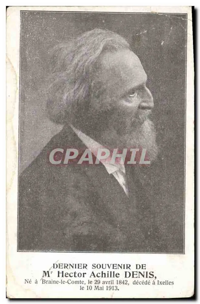 Portrait de M. Hector Achille DENIS — Dernier souvenir — éditeur non visible - Vorderseite