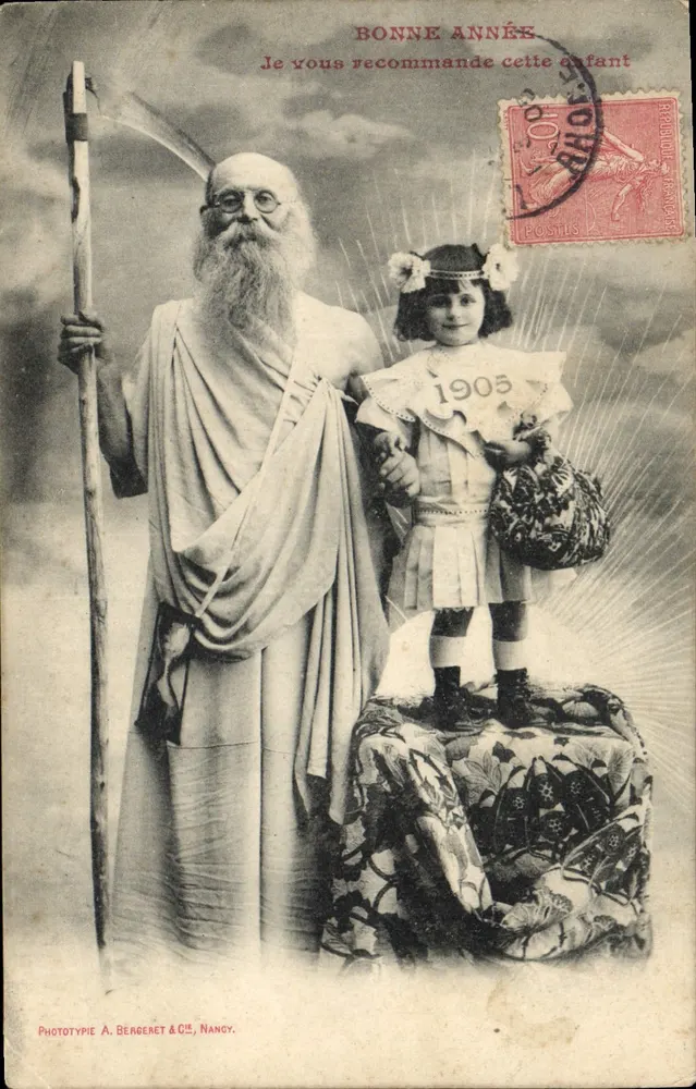 Heiliger Nikolaus und Kind — 1905 — Phototypie A. Bergeret & Cie, Nancy - Vorderseite