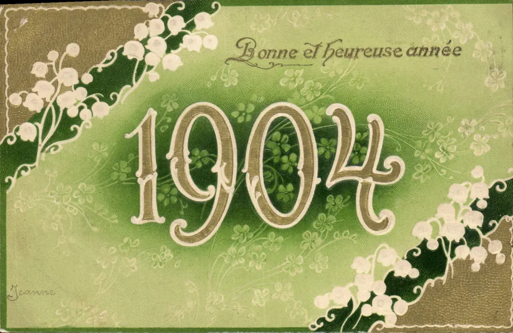 Frohe und gesegnete Jahreszeit — 1904 — Jeanne - Vorderseite