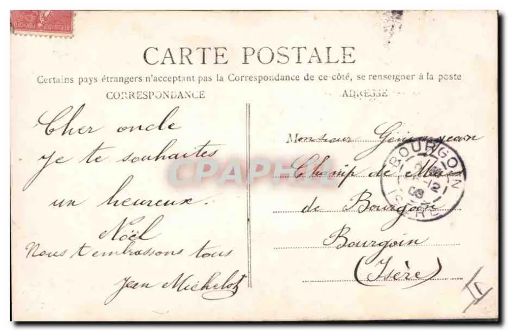 Frau mit Getreideähren — Jahr 1907 — A. J. F. Léaux, n° 483 - Rückseite