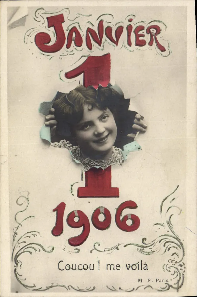 Januar 1906 — Erster Tag des Jahres — M. F. Paris - Vorderseite