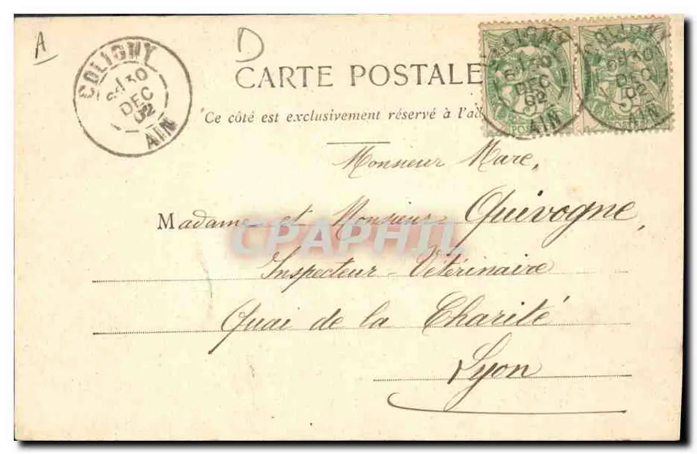 Frau in einer Krone von 1907, die die zwölf Monate hält — Fotograf A. Nargueil & Cie, Nancy - Rückseite